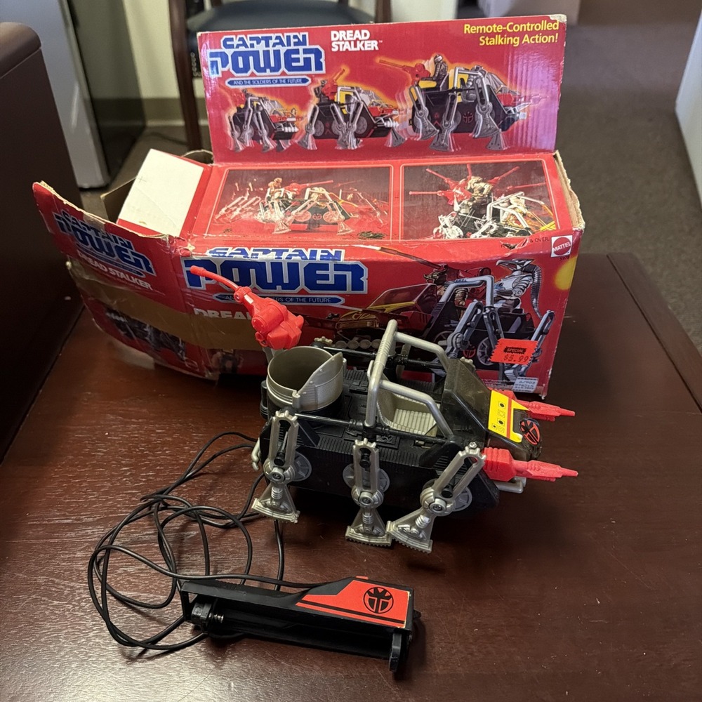 Captain Power Dread Stalker Vehicle Vintage RARE 1987 Tested And Works. See Desc